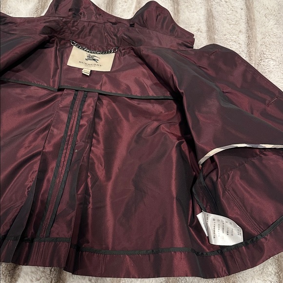Womens Double-Breasted Cropped Jacket - Dark Burgundy - Picture 3 of 9